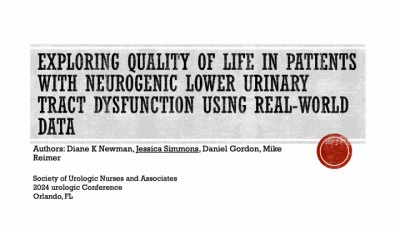 Thumbnail for Using a continence care registry to explore quality of life in patients with neurogenic lower urinary tract dysfunction who perform intermittent self-catheterization