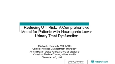 Thumbnail for Reducing UTI Risk: A Comprehensive Model for Patients with Neurogenic Lower Urinary Tract Dysfunction