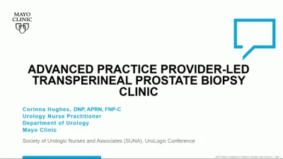 Thumbnail for Advanced Practice Provider-Led Transperineal Prostate Biopsy Clinic